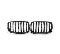 Double Slats Grill For BMW X5 X6 E70 E71 2008 2009 2010 2012 2013 Carbon Fiber Style Frame Grill Left Right Car Front Kidney Grille ABS 2Pcs Front Bumper Center Grill