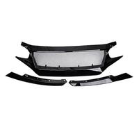 Double Slats Grill For Civic 10th FK7 FK8 TYPE-R Racing FC JS N1 Style Carbon Grille Lamp Eyebrow Trim Front Bumper Air Inlet Front Hood Bumper Grille Grill(OneColor)