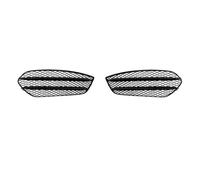 Double Slats Grill For Mercedes For Benz For CLA-Class C117 For CLA200 220 CLA45 For AMG 2013-2015 Front Bumper Fog Lamp Lights Grille Grill Cover Frame Body Kits Front Bumper Mask