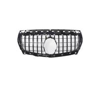 Double Slats Grill For Mercedes For Benz For CLA Class W117 C117 For CLA200 2013-16 For CLA250 CLA45 GT Style Front Grille Upper Bumper Hood Mesh Grid Front Radiator Grille Frills(Black)