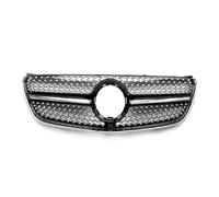 Double Slats Grill For Mercedes For Benz V-Class W447 V260 V250 2015-2019 2020-2023 Tuning Diamond Style Front Grille Bumper Inlet Grill Grid Front Radiator Grille Frills(Black7)