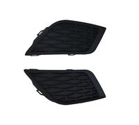 Double Slats Grill For Seat For Leon 2013 2014 2015 2016 Front Bumper Fog Lamp Cover Frame Grille Light Trim With Hole Front Grille Frills(A Pair NoHole)