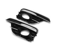 Double Slats Grill For VW 2016-2019 Fog Light Grille Cover 5C5854661J 5C5854662J Pair Car Front Bumper Mesh Front Bumper Mask