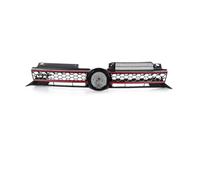 Double Slats Grill For VW For Golf 6 MK6 2009 2010 2011 2012 2013 For GTI Style Center Racing Grill Honeycomb Mesh Car Front Bumper Radiator Grille Front Grille Frills(Red Line)