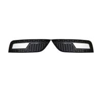 Double Slats Grill Replacement for A4 B8.5 2013-2016 Front Bumper Lower Grille RS4 Style Fog Light Lamp Cover Honeycomb Grill Front Kidney Grille(B-Black)(B-Black)
