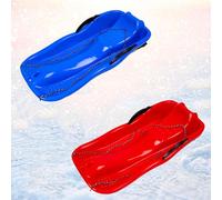 Double Sledges, Children's Sledges, Thickened Plastic Sledges, Sledges with Backrests and Pull Ropes, Winter Wear Sledges
