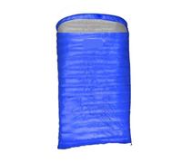 Double Sleeping Bag Adult Filling Travel Camping Hiking White Goose Down Couple for Outdoors Camping(Deep Blue,1500g)