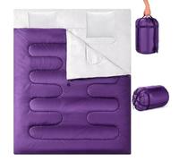 Double Sleeping Bag, Extra Large 3-4 Season Lightweight,Waterproof Indoor & Outdoor Use for Adults & Kids, Premium Sleeping bag for Hiking, Backpacking and Camping (Purple)