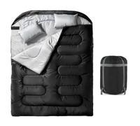 Double Sleeping Bag for Adults - for Camping and Hiking and Travelling in Summer and Winter Outdoors for Cold Weather for Men and Women and Sports