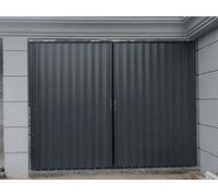 Double Sliding Accordion Door 220-130 CM Indoor/Outdoor Folding Security Door with Lock & Complete Set (Height 195cm Width 190cm) - Burglary Prevention Space-Saving Solution