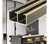 Double Sliding Door Track System - Heavy-Du Door Guide Kit with Rollers, 400cm/13.1ft for Smooth Inllat, Perfect for Home Renovat & Modern Design