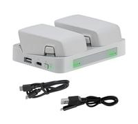 Double Slot Battery Charging Dock For With Intelligent Battery &Multiple Protections For Travel LED Charging Indicators