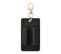 Double Slots Pen Organiser Leather Clip Holder with Detachable Rotating Clip for Journals and Supplies Holder Vintage Leather