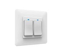 Double smart switch PNI SmartHome WS222 for internet light control with Tuya Smart App, compatible with Amazon Alexa and Google Home