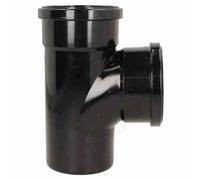 Double Socket 92.5 Degree Soil Pipe Branch Black, 110mm Push Fit Black Soil Pipe Ring Seal Branch Fittings