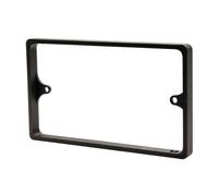 Double Socket Spacer 10mm Black - 2 Gang Back Box Extender, ABS