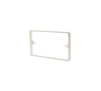 Double Socket Spacer 10mm Ivory - 2 Gang Pattress Back Box Extender