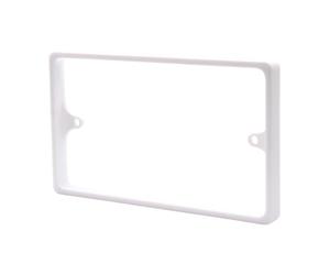 Double Socket Spacer 10mm White - 2 Gang Back Box Extender, UK Made
