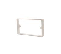Double Socket Spacer 15mm Ivory - 2 Gang Back Box Extender, UK Made