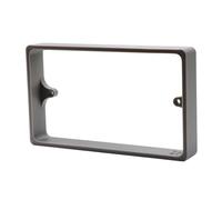 Double Socket Spacer 20mm Grey - 2 Gang Back Box Extender, UK Made