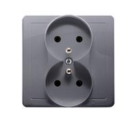 Double socket with/u complete 16A 250V Simon basic BMGZ2/43