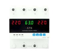 Double Source Electric Protector Switches 63 220V Featuring Adjustable Parameters & Overloading Mechanism for Generator Solar Power Auto Changeover Switches