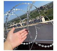 Double Spiral Barbed Wire Fencing, 45m Perimeter Security Solution, Anti-Climb & Theft Prevention, Effective Defense for Property Protection