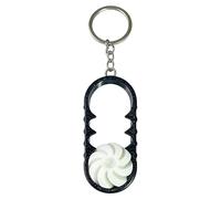 Double Spiral Keychain, 3d Printed Fidget Decor, 2 Inch Key Ring with Interactive Spinner, Authentic Resin Toy Accessory, Fidget Keychain with Modern Style, Gift Item for Teens Adults
