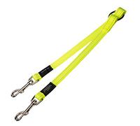 Double Split Leash Large - Dayglo Yellow