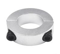 Double Split Shaft Collar Clamp Aluminium Alloy 45mm 50mm 55mm 60mm Secure Retaining For Ring for Industrial Metalworking Shafts Silver(45mm)