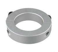 Double Split Shaft Collar Clamp Aluminium Alloy 45mm 50mm 55mm 60mm Secure Retaining For Ring for Industrial Metalworking Shafts Silver(60mm)