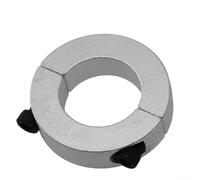Double Split Shaft Collar Clamping annular in Aluum Alloy, Two-Piece Adjustable Clamping Design for Metal Shaft Fixing and Industrial Shaft Connection(35mm)
