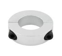 Double Split Shaft Collar， Double Split Shaft Clamp Aluminium Alloy Silver 45mm-60mm(50mm)
