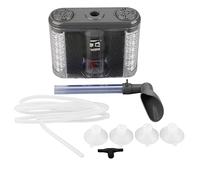 Double Sponge Aquarium Filter, Fish Tank Internal Sponge Filter, Quiet Submersible Oxygenating Cultivation Filter with Air Hose and Suction Cups for Small Freshwater Aquar