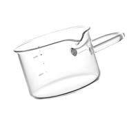 Double Spout Coffee Measure Cup Transparency Shot Glass for Espresso Ergonomic Handle Milk Foams Tool Transparent Coffee Dosing Glass