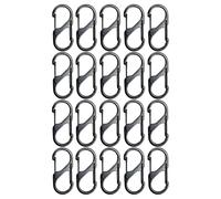 Double Spring Carabiner, Pack of 20 with Double Opening Hook, Carabiner with Spring | For Family Men Women Camping Hiking Mountaineering Outdoor Sports and Travel