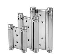 Double Spring Hinge for Interior Doors, Stainless Steel Automatic Closing Door Hinge with Adjustable Strength, 3" or 4" Two-Way Swing Hinge