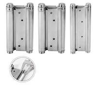 Double Spring Hinge Stainless Steel, Automatic Closing Two-Way Door Hinge for Swing Doors, 5"/6"/8" Silver Heavy-Duty Hardware