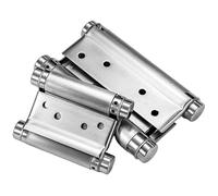 Double Spring Hinge Two-Way Free Door Stainless Steel Automatic Closing Garage Hinges Fence Dedicated Hardware(6inch)