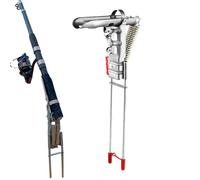 Double Spring Stainless Rod Holder - Adjustable Sensitivity Fishings Bracket for Ground Use | Portable Outdoor Fishing Pole Support for Shores, Lakes, Ponds and Rivers, Heavy-Duty Construction