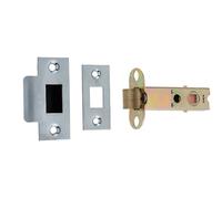 Double Sprung Tubular Latches 150mm in Polished Brass and Satin Chrome Finish