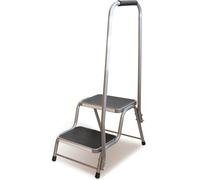 Double Steel Caravan Step with Handrail