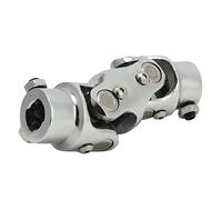 Double Steering U Joint 3/4in DD x 3/4in DD, 5.2in Chromed Steel Coupler for 3/4in Steering Column Shaft, Vibration - Reducing Double U Joint for Automotive Power Transmission