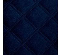 Double Stitch Diamond Quilted Velvet By The Metre - Blue