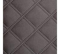 Double Stitch Diamond Quilted Velvet Upholstery Fabric - Grey