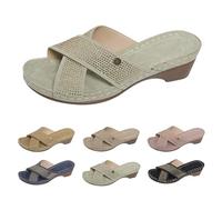Double Strap Sliders Women Chinese Mesh Slippers Women Black Block Heel Shoe Ladies Black Sandals Size 4 Slippers Mens Size 8 Shoes for Flat Feet Toe Post Protectors for Flip Flops Green 6