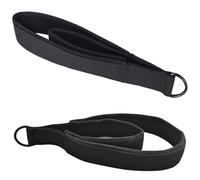 Double Straps 2 Pieces - Pilates Yoga Double Bow Strap | Durable and Perfectly Stitched Double Webbing for Pilates Reformer, Yoga Double Handle Straps, Black