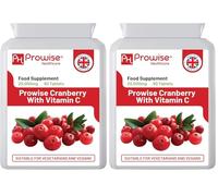 Double Strength Cranberry 20,000mg Added with Vitamin C - 90 Vegan Tablets I Easy to Swallow Tablets | GMO Free Ingredients I Made in UK by Prowise Healthcare (Pack of 2)