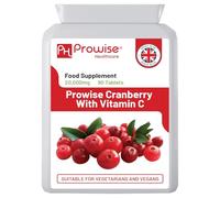 Double Strength Cranberry 20,000mg Added with Vitamin C - 90 Vegan Tablets I Easy to Swallow Tablets | GMO Free Ingredients I Made in UK by Prowise Healthcare