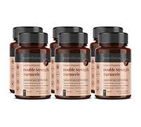 Double Strength Turmeric - 1000mg x 1080 Tablets (6 Bottles of 180)- Natural Levels of Curcumin - and 5mg Black Pepper Extract.